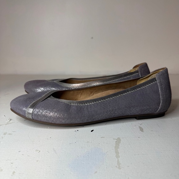 Vionic Caroll Spark Pewter Ballet Flats Sparkly Lavender Shoes - Picture 4 of 10